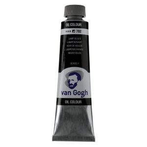 Farba olejna Van Gogh oil Talens 20 ml 702 LAMP BLACK seria 1