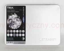 Komplet Tria Letraset Grey Tones 12 szt+blender gratis, w metalowym etui