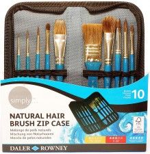 Komplet pędzli Simply Watercolour Brush Zip Case Daler-Rowney włosie naturalne