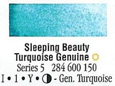 Farba akwarelowa Daniel Smith extra fine watercolour 150 seria 5 Sleeping Beauty Turquoise Genuine15