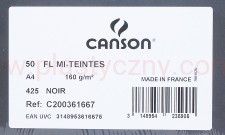 Papier do pasteli Mi-Teintes Canson 160 g/m 50 ark A4 kol 425 black