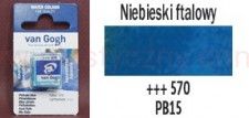 Farba akwarelowa Van Gogh Talens nr 570 Phthalo blue kostka