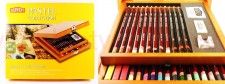 Zestaw pastel collection 35 elementów w drewnianej kasecie