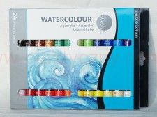 Komplet farb akwarelowych Simply Watercolour Daler-Rowney (24 kolory x12ml)