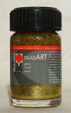 Farba do szkła GlasArt Marabu 15 ml 584 złoty brokat