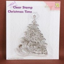 Stempel Nellie\\'s Choice CTO17 Christmas tree with gifts
