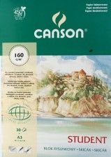 Blok rysunkowy fakturowany Canson Student 160g/m,A3, 30 ark