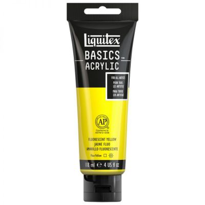 Farba akrylowa Liquitex Basics acrylic fluorescent yellow  118 ml