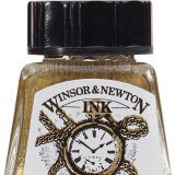 Winsor&Newton tusz rysunkowy drawing Ink złoty gold metallic bronze 14 ml