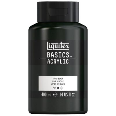 Farba akrylowa Liquitex Basics acrylic IVORY BLACK 400 ml