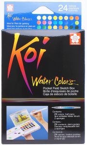 Akwarele Sakura Koi Water colors zestaw 24 akwareli plus pisak pędzelkowy,paletka i 2 gąbki