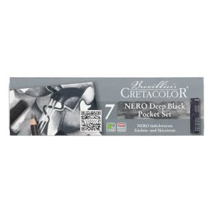Zestaw szkicowy Nero Deep Black pocket set Cretacolor 7 elementów