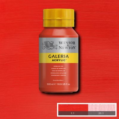 Farba akrylowa Galeria acrylic Winsor&Newton Vermilion 500 ml