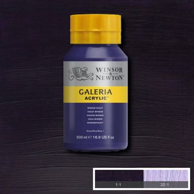 Farba akrylowa Galeria acrylic Winsor&Newton Winsor violet 500 ml